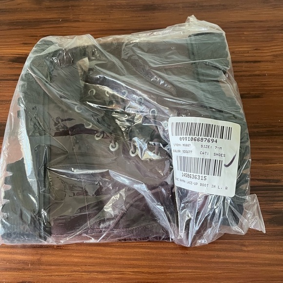 Madewell Rayna Lace Up Boots NG667 Red Leather 7 - Picture 10 of 10